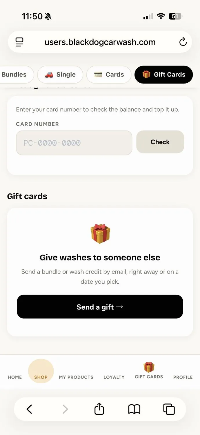 Open Gift Cards