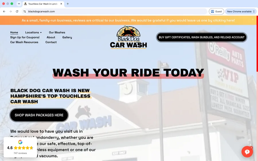 Start at Black Dog Car Wash